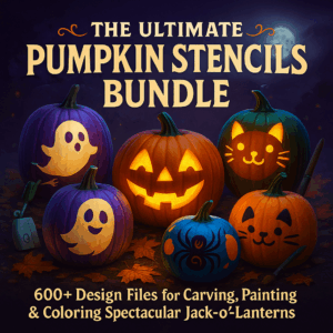 The Ultimate Pumpkin Stencils Bundle: 600+ Design Files for Carving, Painting & Coloring Spectacular Jack-o'-Lanterns